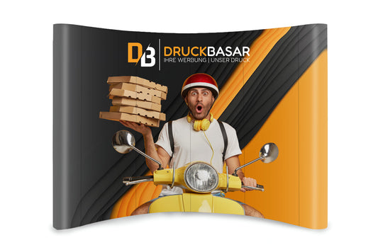 POP-UP Werbewand 3×4 Gebogen